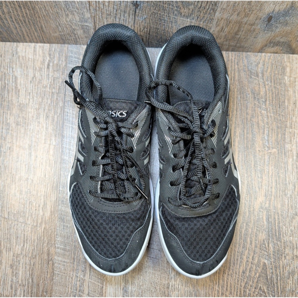 Asics Upcourt 5 1072A088 Womens Size 9.5 Tennis Shoes Black Pure Silver Sneaker - Picture 5 of 13